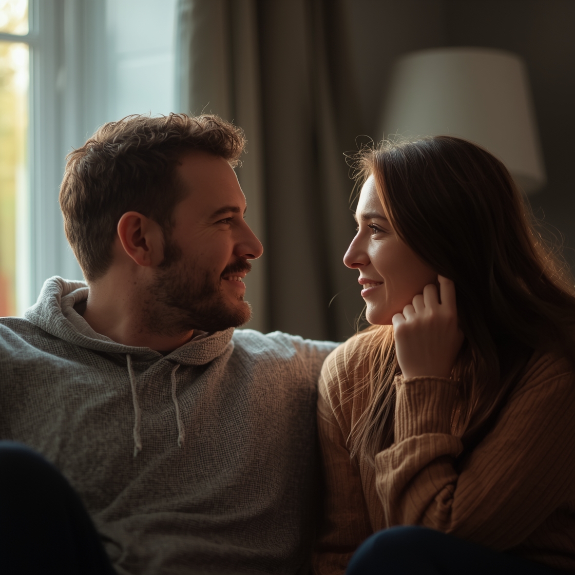 Couple having an honest conversation and building emotional intimacy